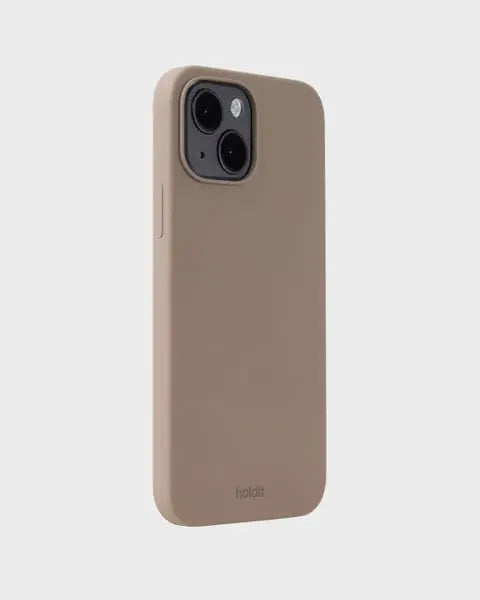 Holdit Telefonskal Silicone iPhone 15 - Ljusbrun - Travels And Bags