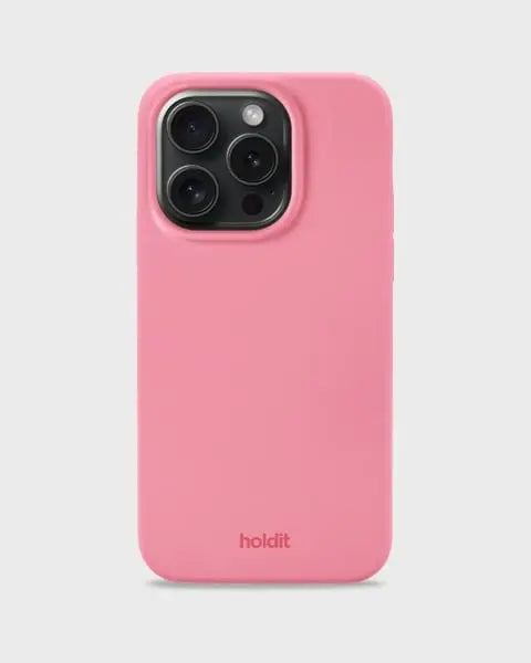 Holdit Telefonskal Silicone iPhone 15 Pro - Rosa - Travels And Bags
