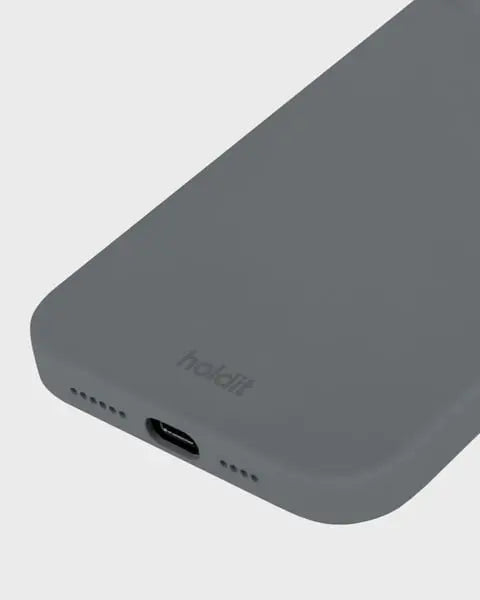 Holdit Telefonskal Silicone iPhone 15 Pro - Grå - Travels And Bags