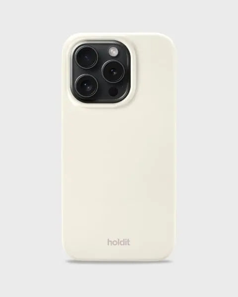 Holdit Telefonskal Silicone iPhone 15 Pro - Krämvit - Travels And Bags