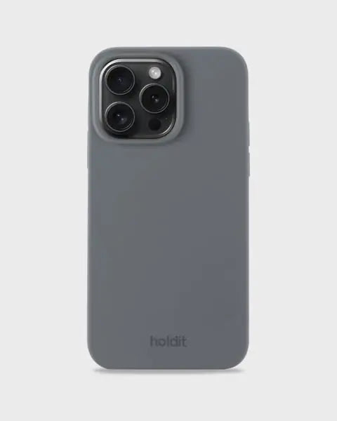 Holdit Telefonskal Silicone iPhone 15 Pro - Grå - Travels And Bags