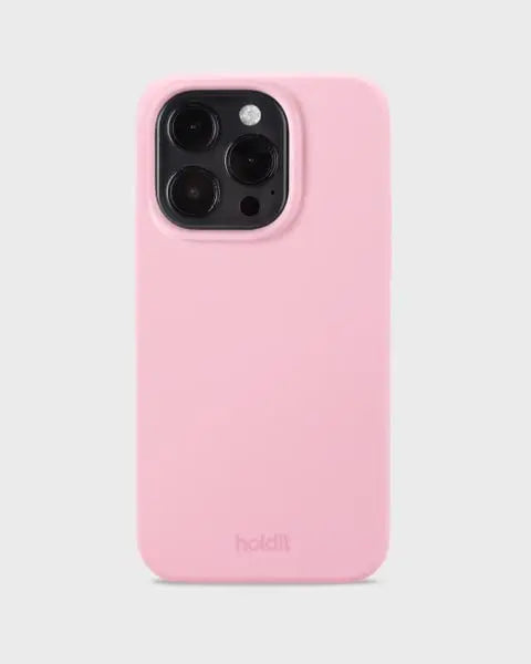 Holdit Telefonskal Silicone iPhone 15 Pro - Ljusrosa - Travels And Bags