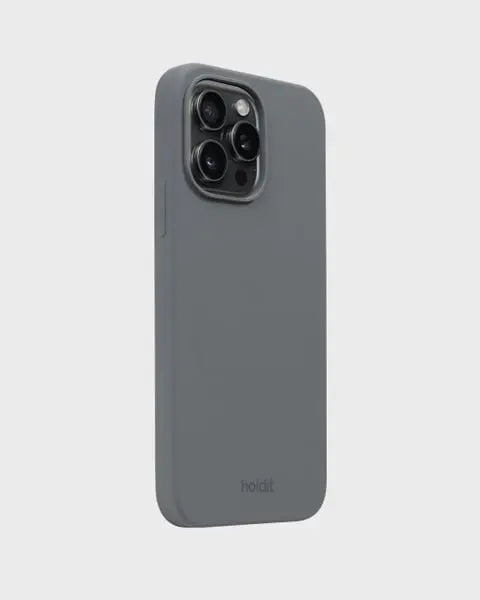 Holdit Telefonskal Silicone iPhone 15 Pro - Grå - Travels And Bags