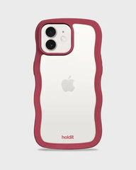 Holdit Telefonskal Wavy iPhone 12/12 Pro - Röd/Transparent