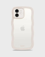 Holdit Telefonskal Wavy iPhone 12/12 Pro - Beige/Transparent