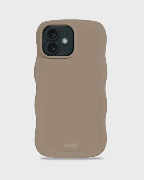 Holdit Telefonskal Wavy iPhone 12/12 Pro - Ljusbrun - Travels And Bags