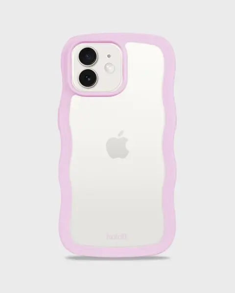 Holdit Telefonskal Wavy iPhone 12/12 Pro - Lila/Transparent - Travels And Bags