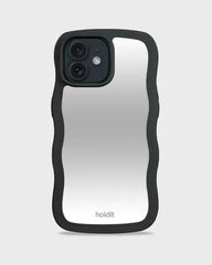 Holdit Telefonskal Wavy iPhone 12/12 Pro - Svart/Spegel