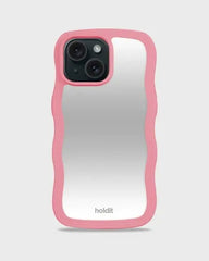 Holdit Telefonskal Wavy iPhone 15/14/13 - Rosa/Spegel