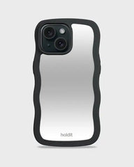 Holdit Telefonskal Wavy iPhone 15/14/13 - Svart/Spegel