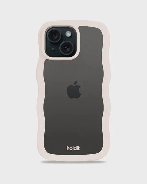 Holdit Telefonskal Wavy iPhone 15/14/13 - Beige/Transparent - Travels And Bags