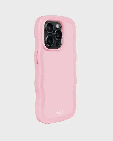 Holdit Telefonskal Wavy iPhone 15 Pro - Rosa - Travels And Bags