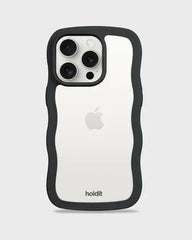 Holdit Telefonskal Wavy iPhone 15 Pro - Svart/Transparent