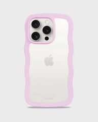 Holdit Telefonskal Wavy iPhone 15 Pro - Lila/Transparent