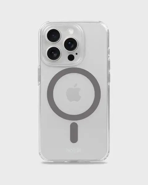 Holdit Telefonskal MagSafe iPhone 15 Pro Max - Transparent/Grå - Travels And Bags