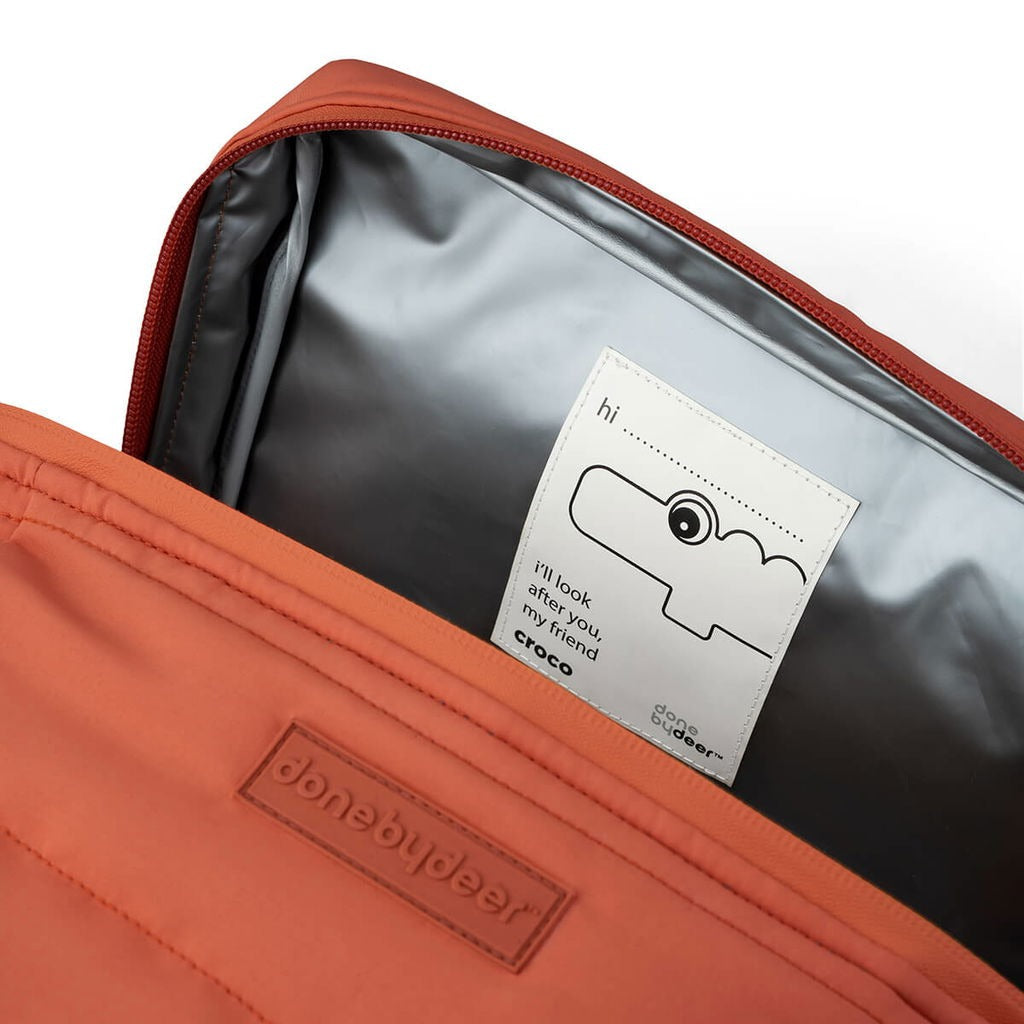 Done By Deer Vadderad Kylväska Croco - Papaya Done By Deer