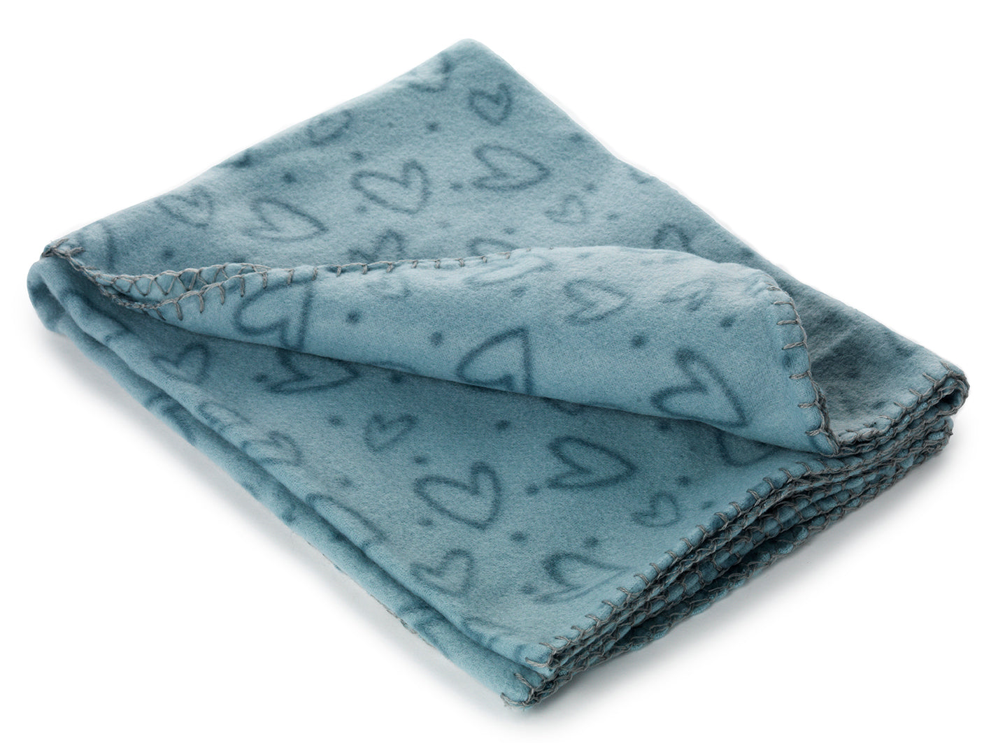 Dogman Fleecefilt Heart Turkos 100x70cm