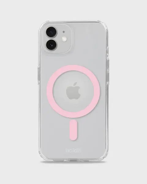 Holdit Telefonskal MagSafe iPhone 12/12 Pro - Transparent/Rosa - Travels And Bags
