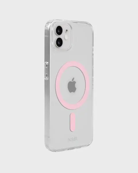 Holdit Telefonskal MagSafe iPhone 12/12 Pro - Transparent/Rosa - Travels And Bags