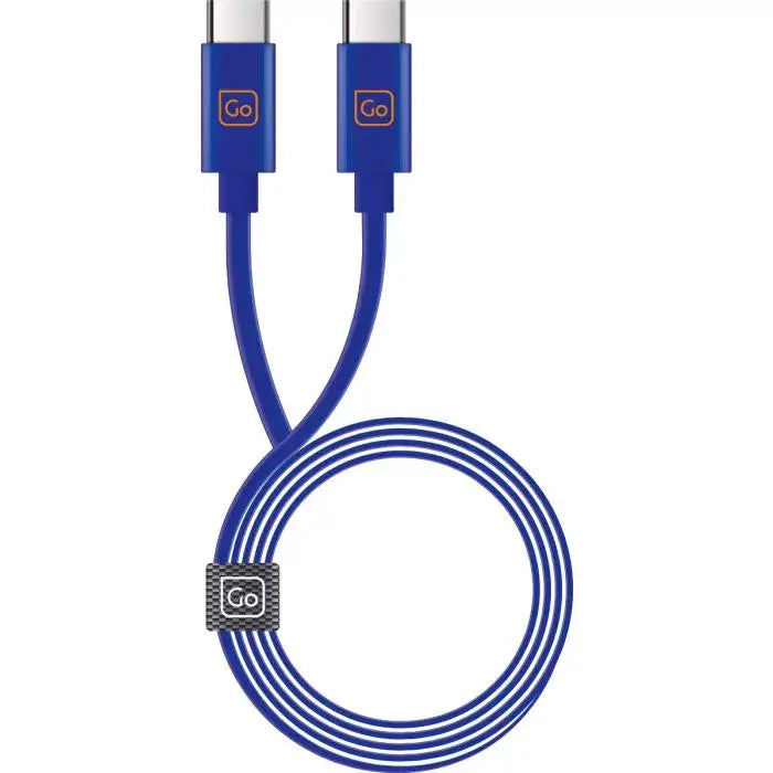 Go Travel Dual USB-C Connector Kabel 2M - Blå - Travels And Bags