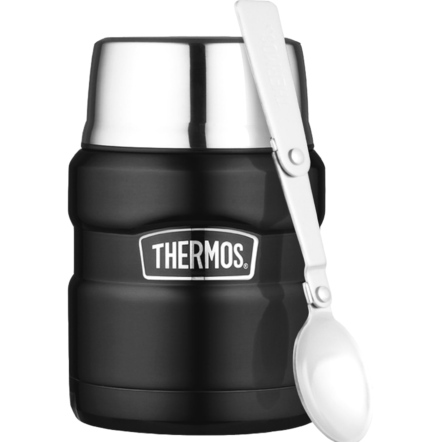Thermos Stålmattermos King 0,5L - mattsvart - Travels And Bags