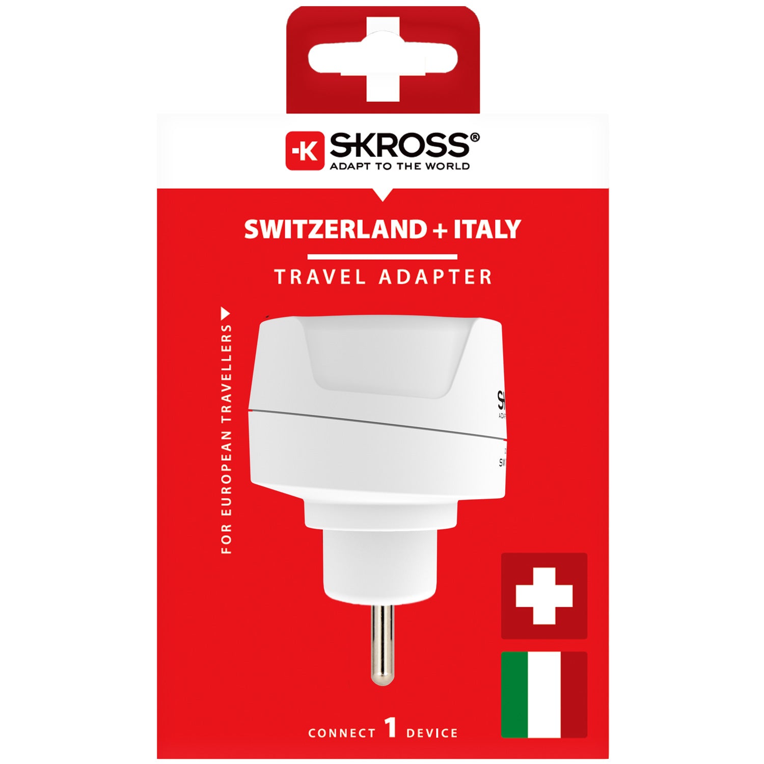 SKROSS - Reseadapter Europa till Schweiz/Italien/Brasilien Jordad - Travels And Bags