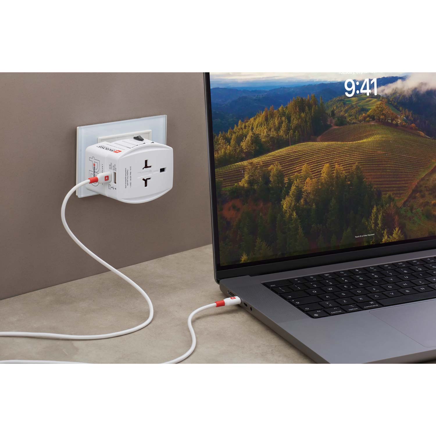 SKROSS - Världsreseadapter MUV USB AC65PD USB-A+USB-C PD 65W Ojordad - Travels And Bags