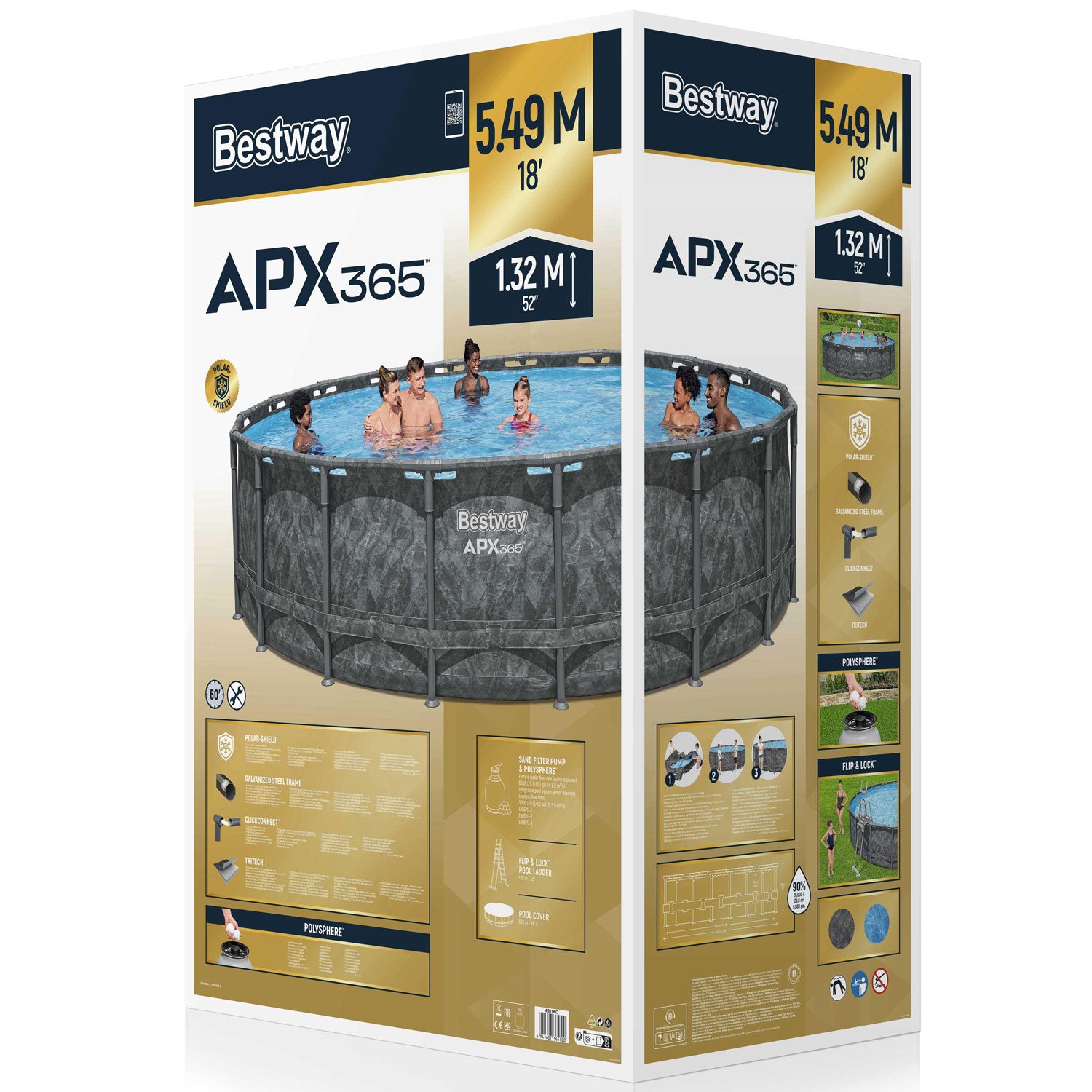 Bestway APX 365 Round Pool Set 5,49m x 1,32m
