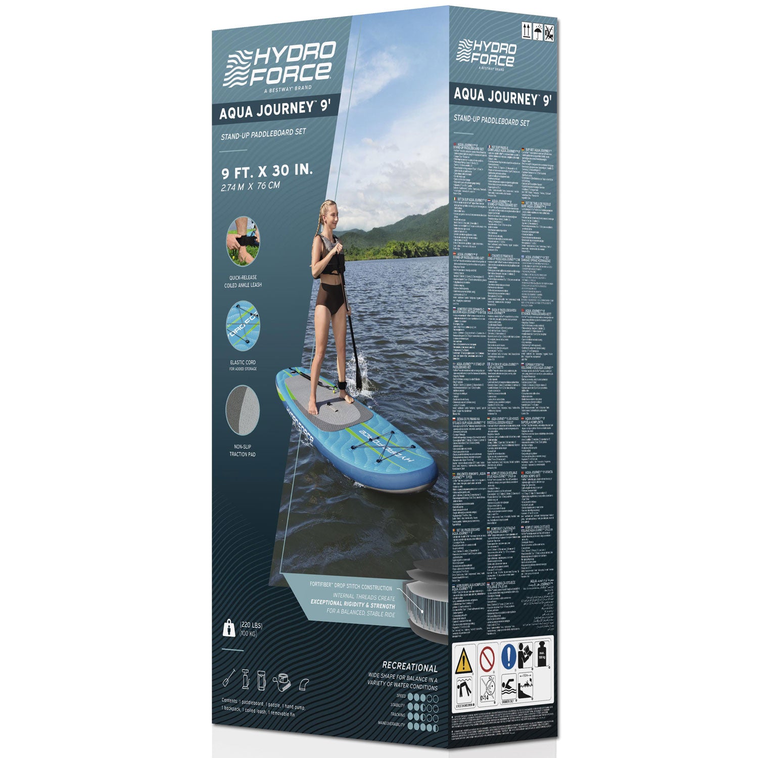 Bestway - Aqua Journey Stand-Up Paddleboard Set 2.74m x 76cm x 12cm - Travels And Bags