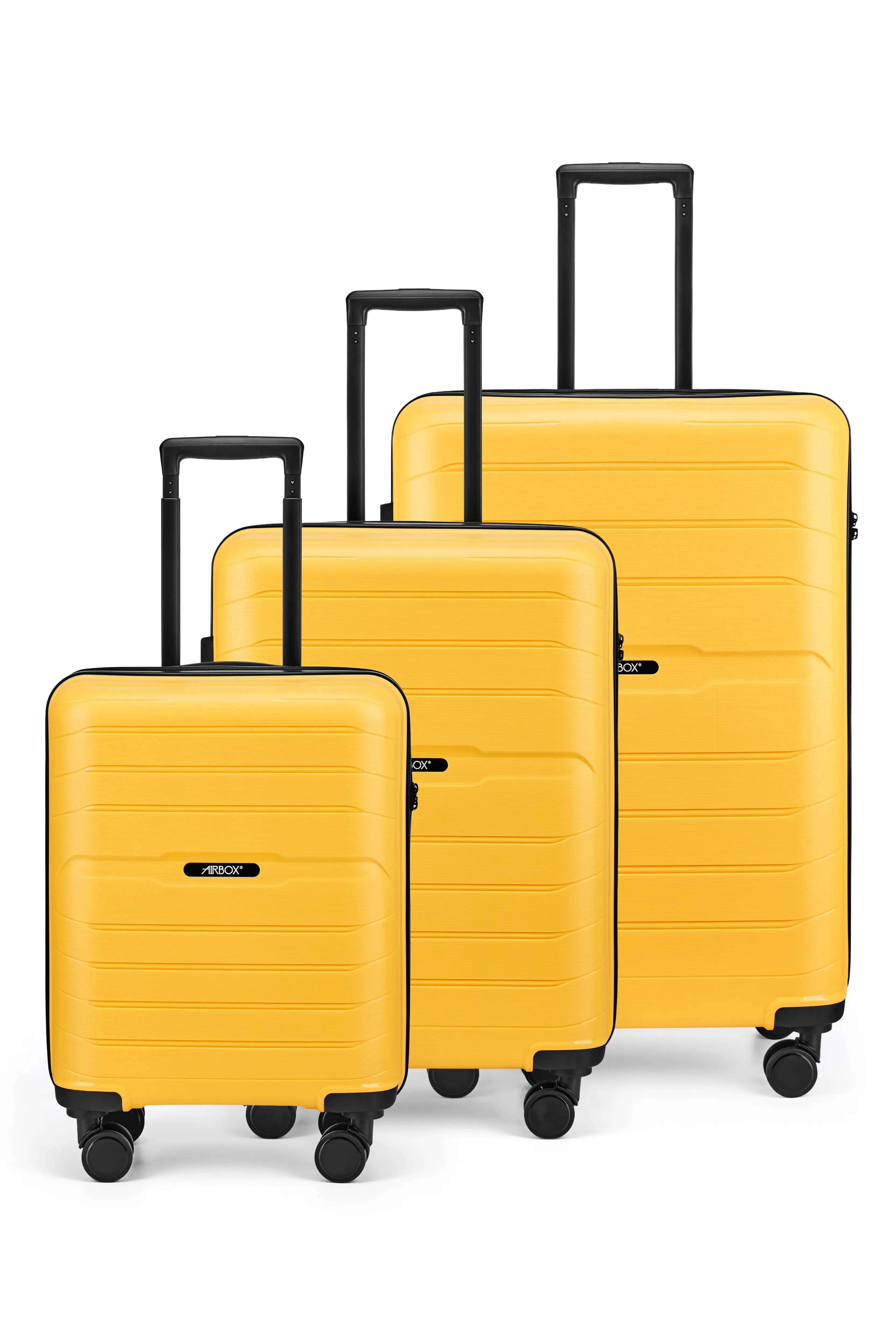 Airbox AZ13 Resväskor 3-pack - Gul - Travels And Bags
