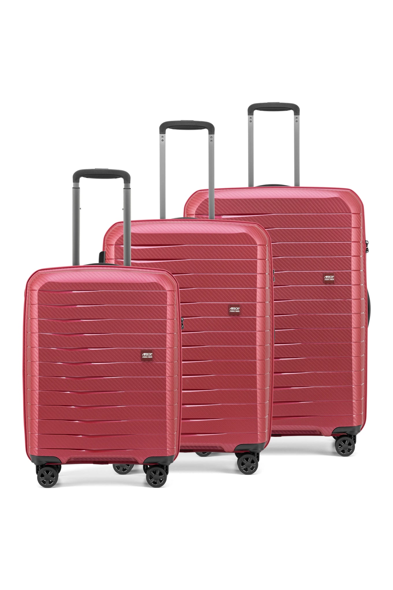 Airbox AZ18 Resväskor 3-pack - Röd - Travels And Bags