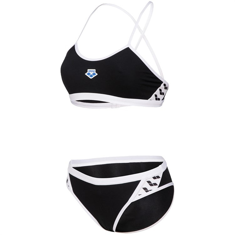 Arena W Icons Bikini Cross Rygg Solid 501 Svart-Vit