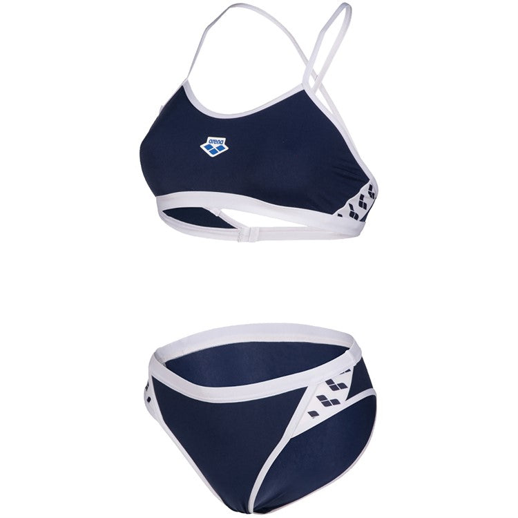 Arena W Icons Bikini Cross Rygg Solid 701 Navy-White