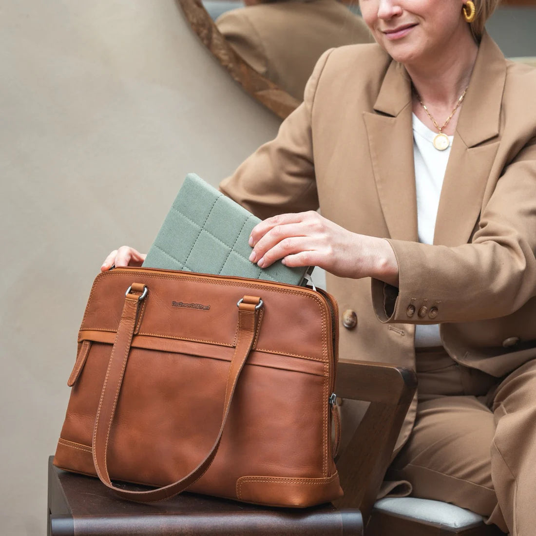 The Chesterfield Brand Branson Axelremsväska - Cognac - Travels And Bags