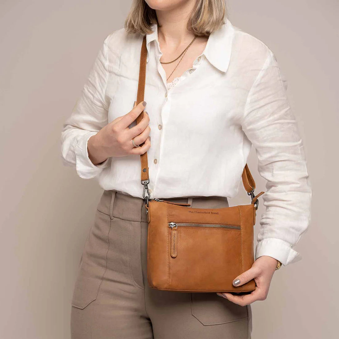 The Chesterfield Brand Faro Axelremsväska - Cognac - Travels And Bags