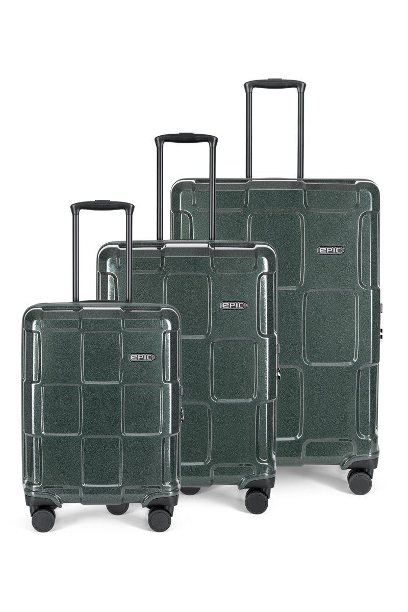 Epic Crate Reflex Evo Resväska 3-set - Mörkgrön - Travels And Bags
