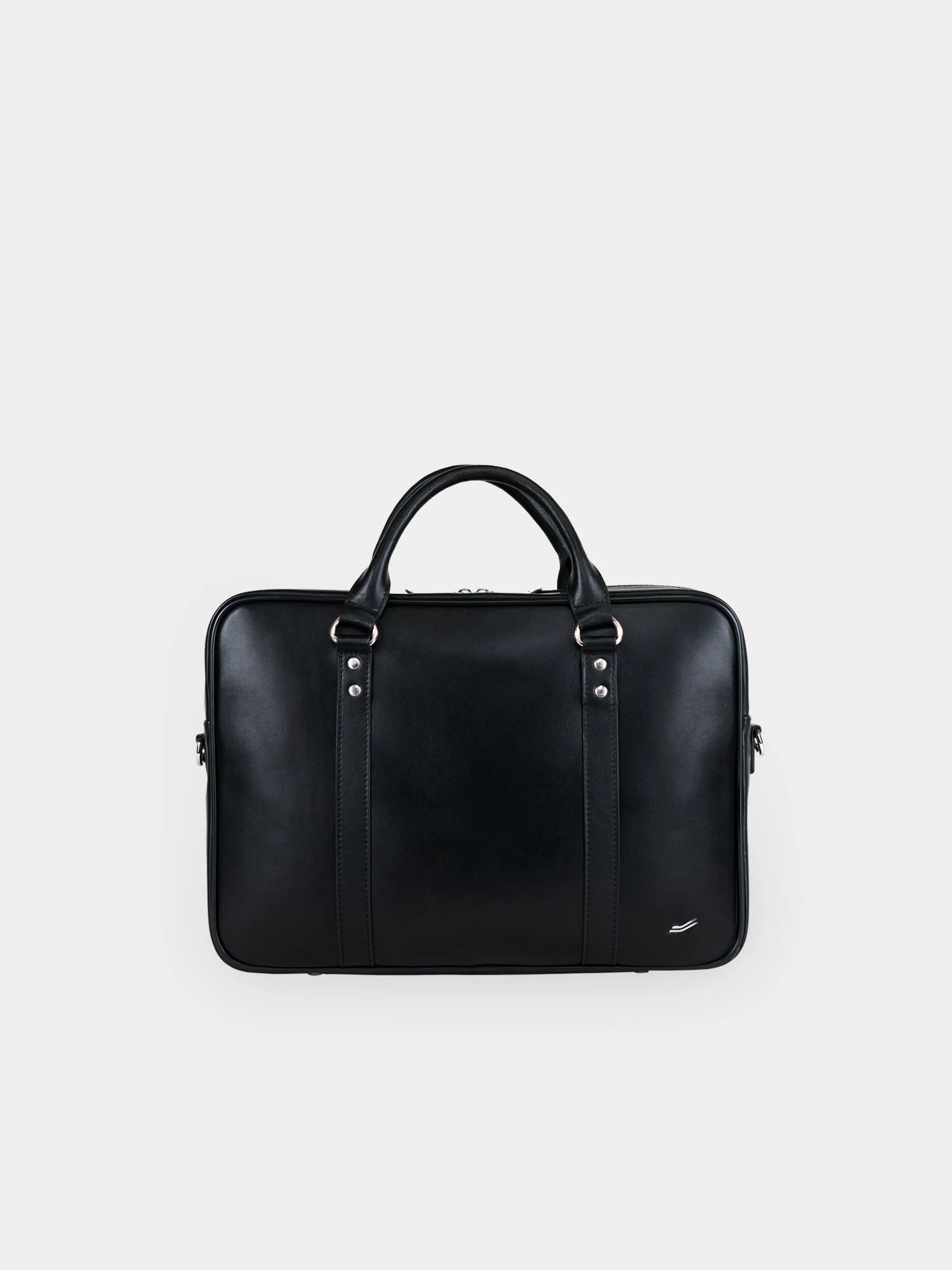 Legacy F25 Business Briefase Black Leather Front