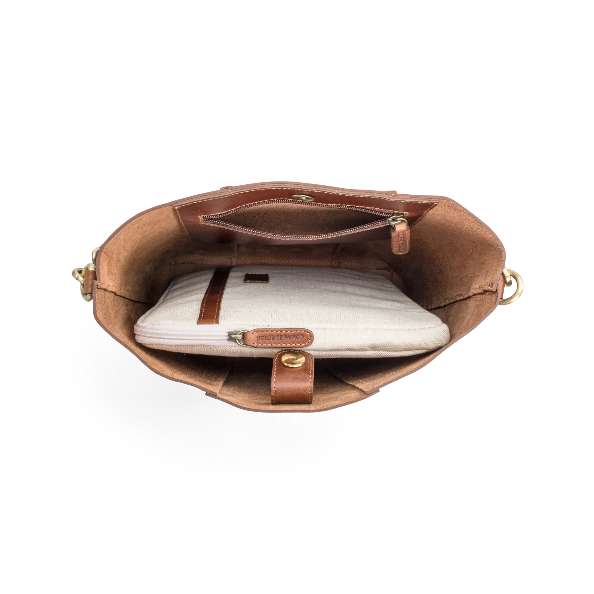 House of Sajaco 16" Bucket Bag Axelväska - Cognac House of Sajaco