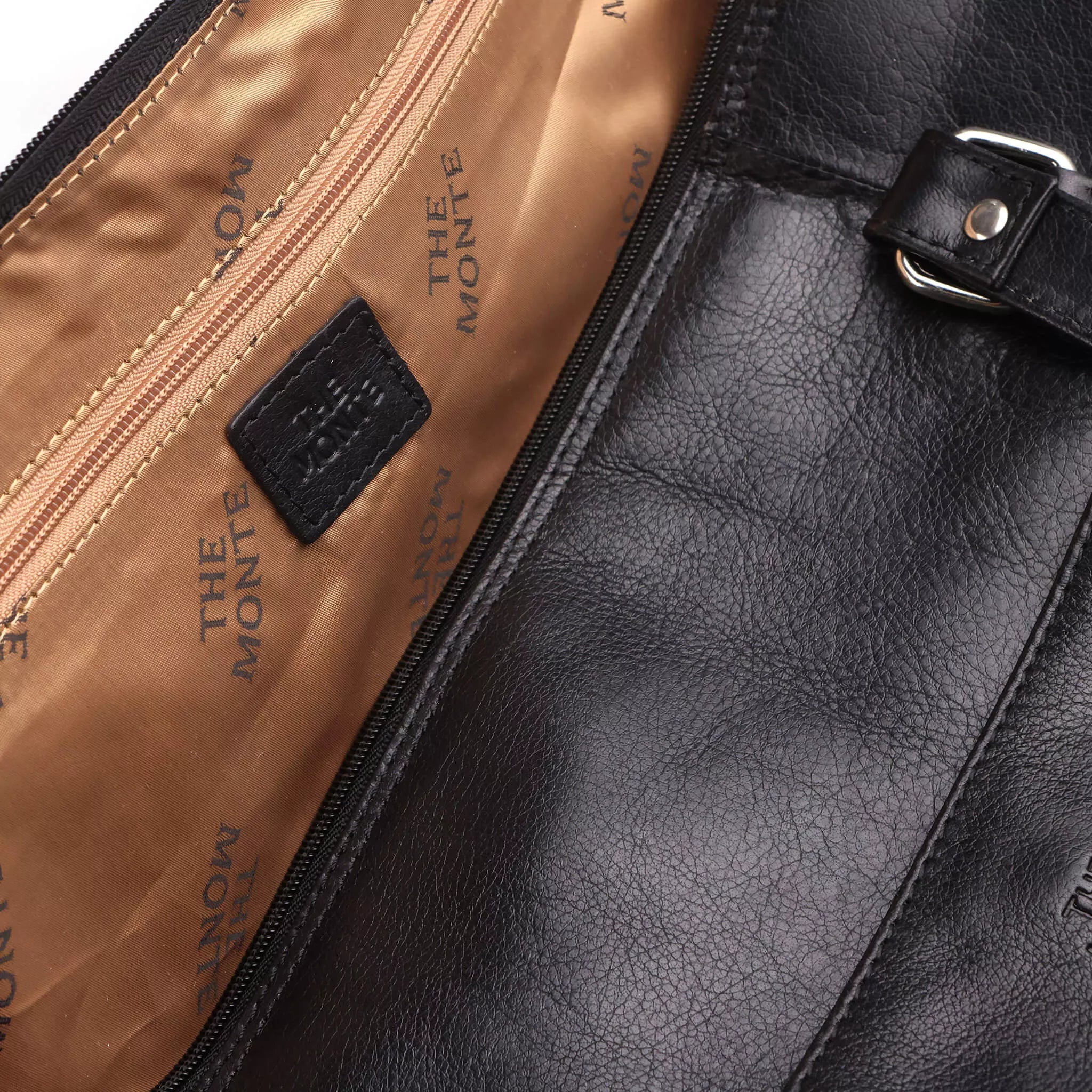The Monte Weekendbag Large i Skinn - Svart