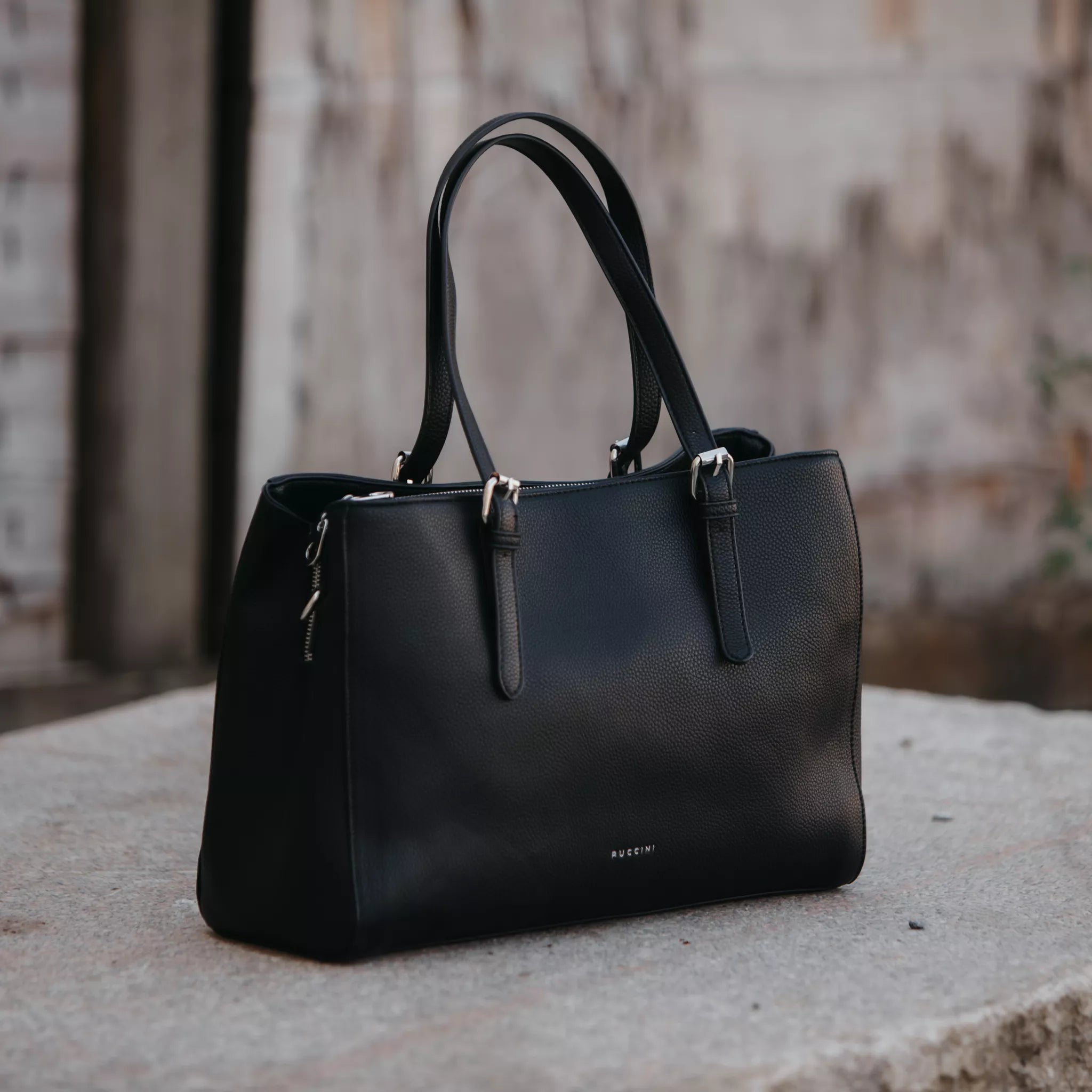 Puccini Anna Handväska Med Datafack - Svart - Travels And Bags