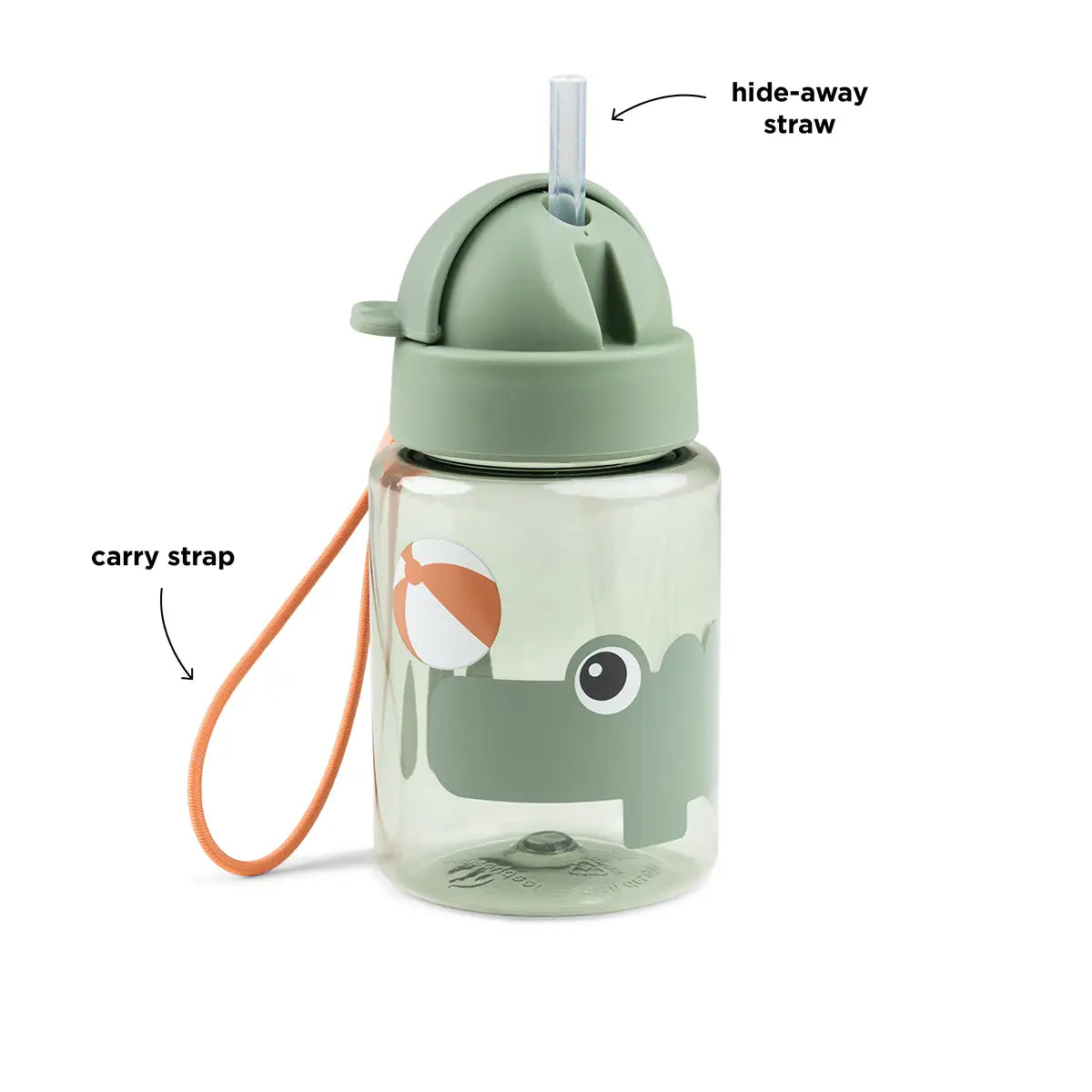 Done by Deer Straw bottle  Playground Grön - 280 ml