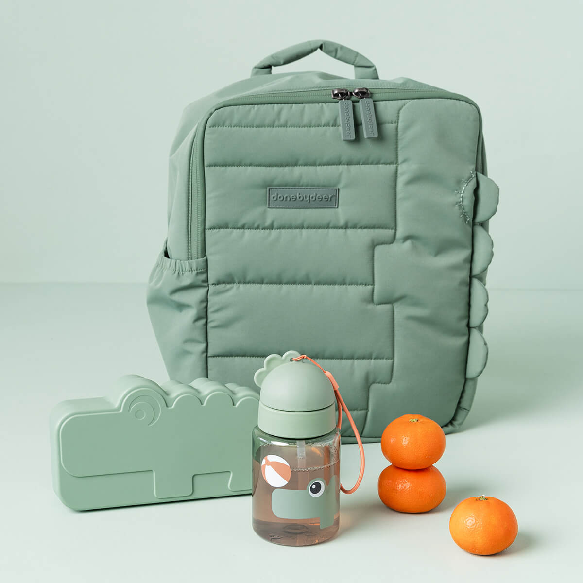 Done by Deer Straw bottle  Playground Grön - 280 ml