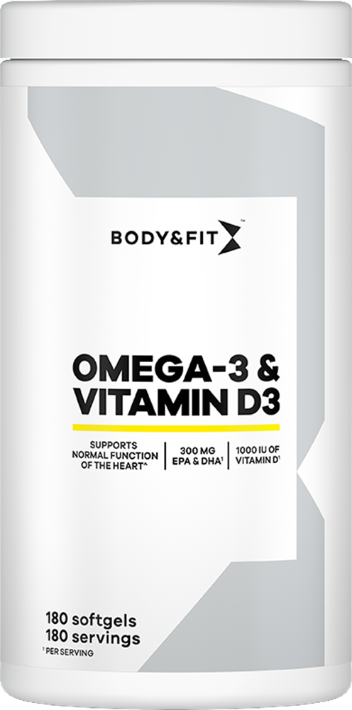 Body & Fit Omega-3 & Vitamin D3 - 180 Mjuka Kapslar
