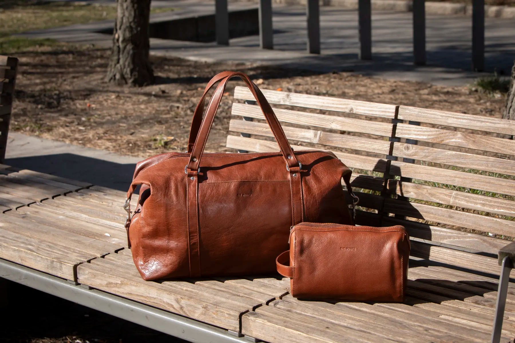 The Monte toilet Bag Necessär - Cognac