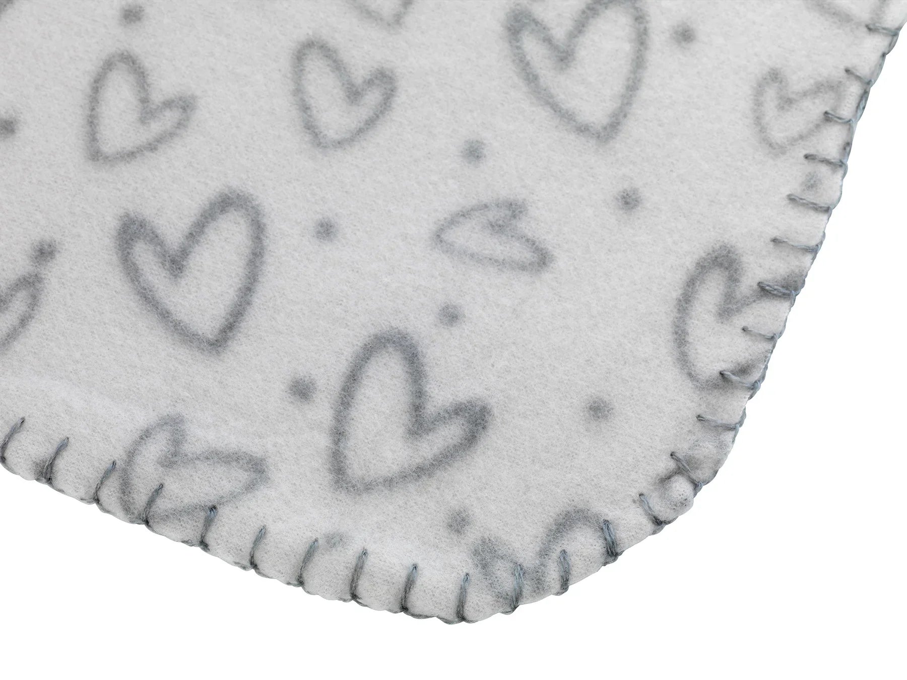Dogman Heart Fleecefilt 100x70cm - Grå