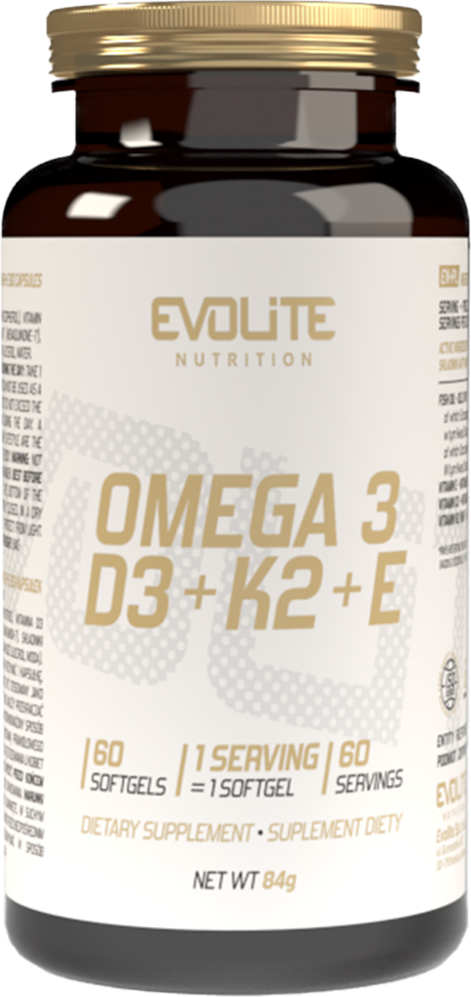 Evolite Omega 3+D3+k2+E - 60 Mjuka Kapslar
