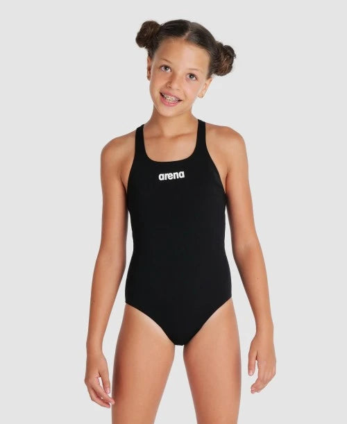 Arena Team Tjejbaddräkt Swim Pro Solid Svart-Vit