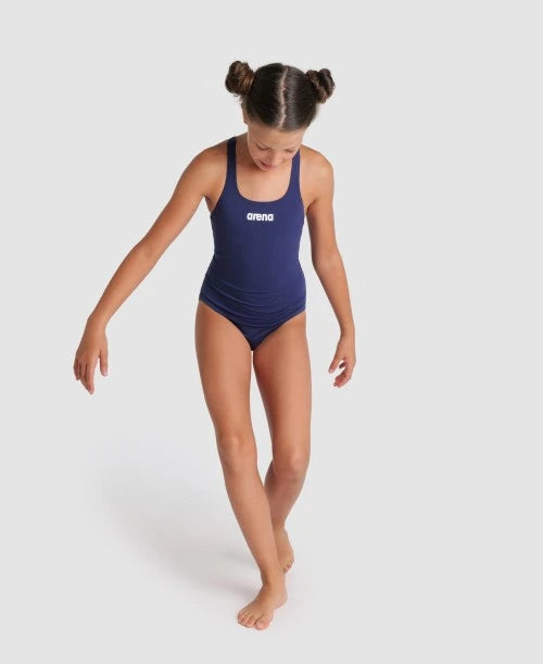 Arena Team Tjejbaddräkt Swim Pro Solid Marin-Vit