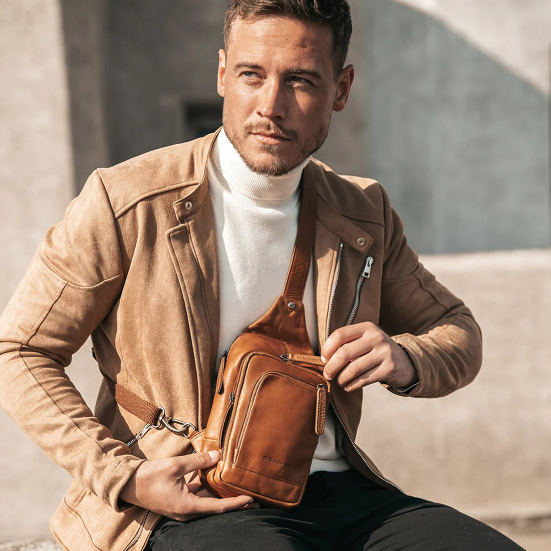 The Chesterfield Brand Riga Crossbodyväska - Cognac - Travels And Bags