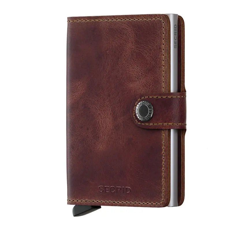 Secrid Miniwallet Kortplånbok - Vintage Brun/Titanium - Travels And Bags